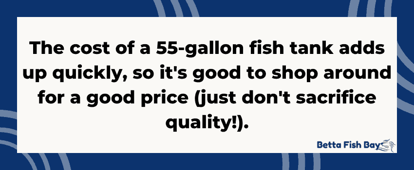 55 gallon fish tank price