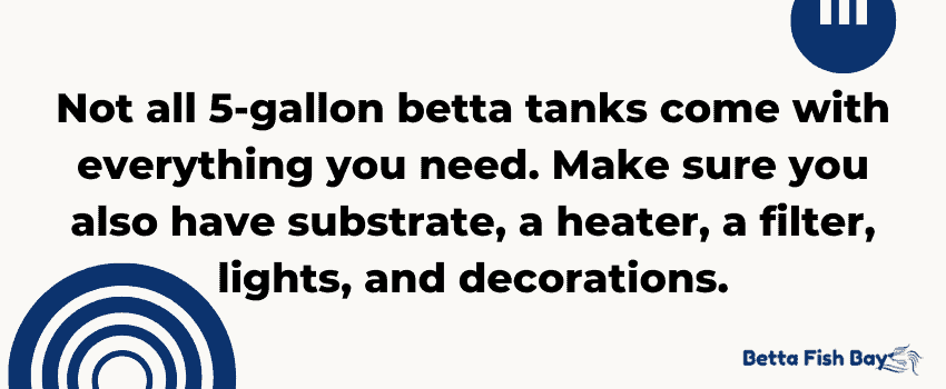 items for 5 gallon betta tank
